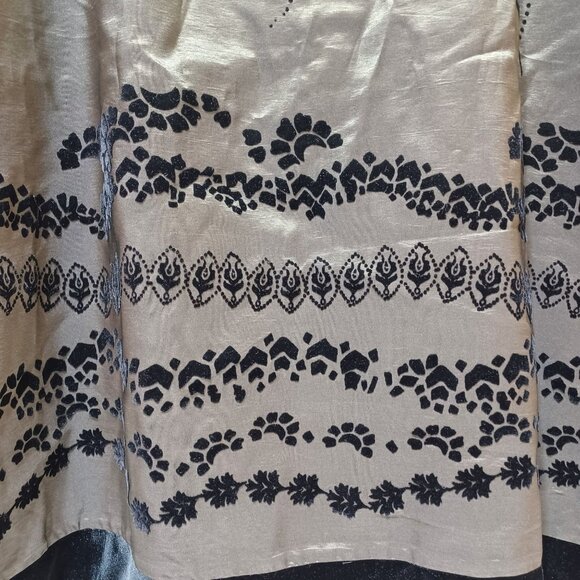 MSK Women Burnout Velvet Midi Skirt A-Line Plus Size 2X Y2K Style Whimsigoth - Picture 2 of 7